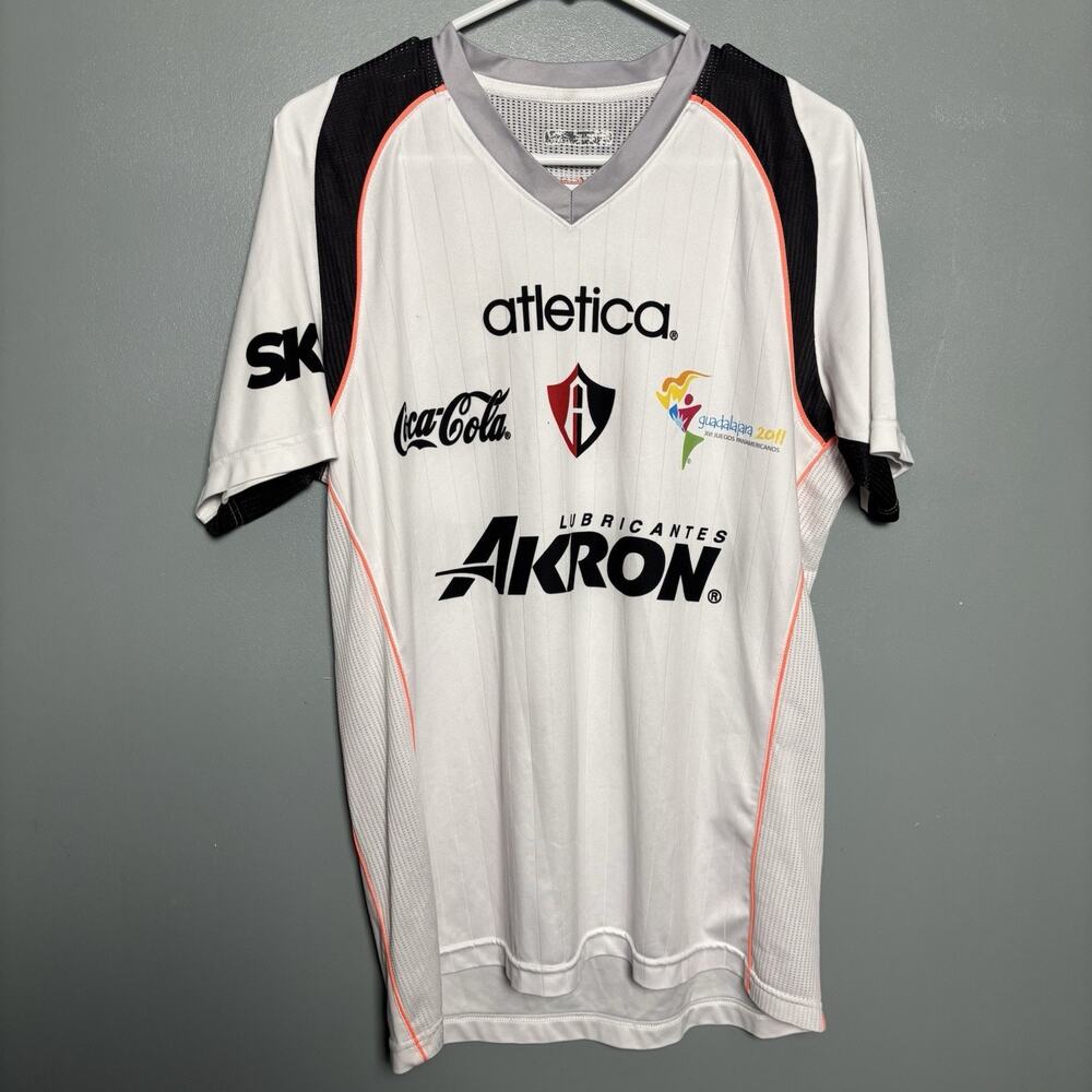 Club Atlas Futbol Atletica Jersey Medium White 2011-2012 Soccer Kit Mexico